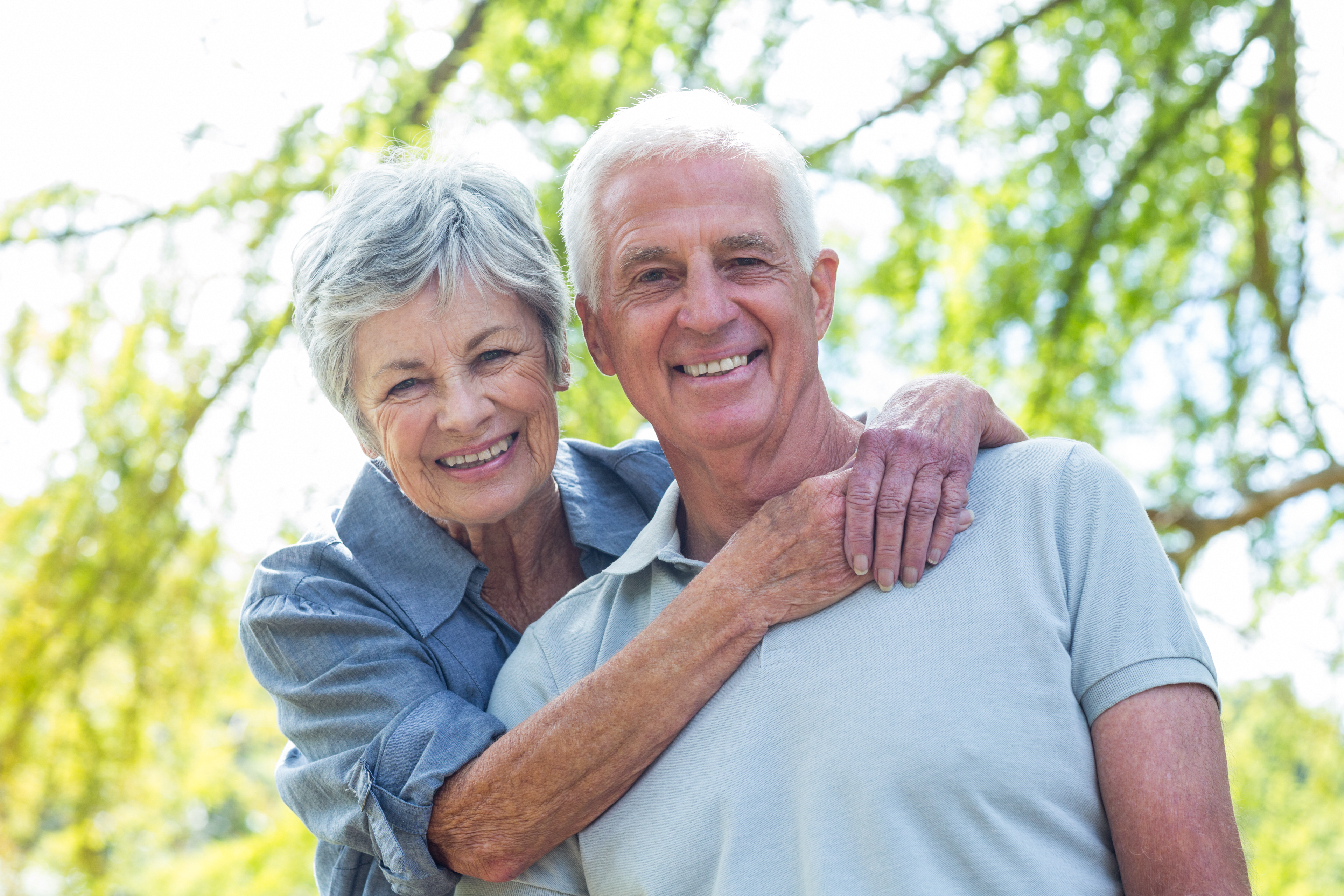 Happy older couple